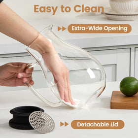 Spreccio dishwasher-safe pitcher for quick, low-effort cleaning.
