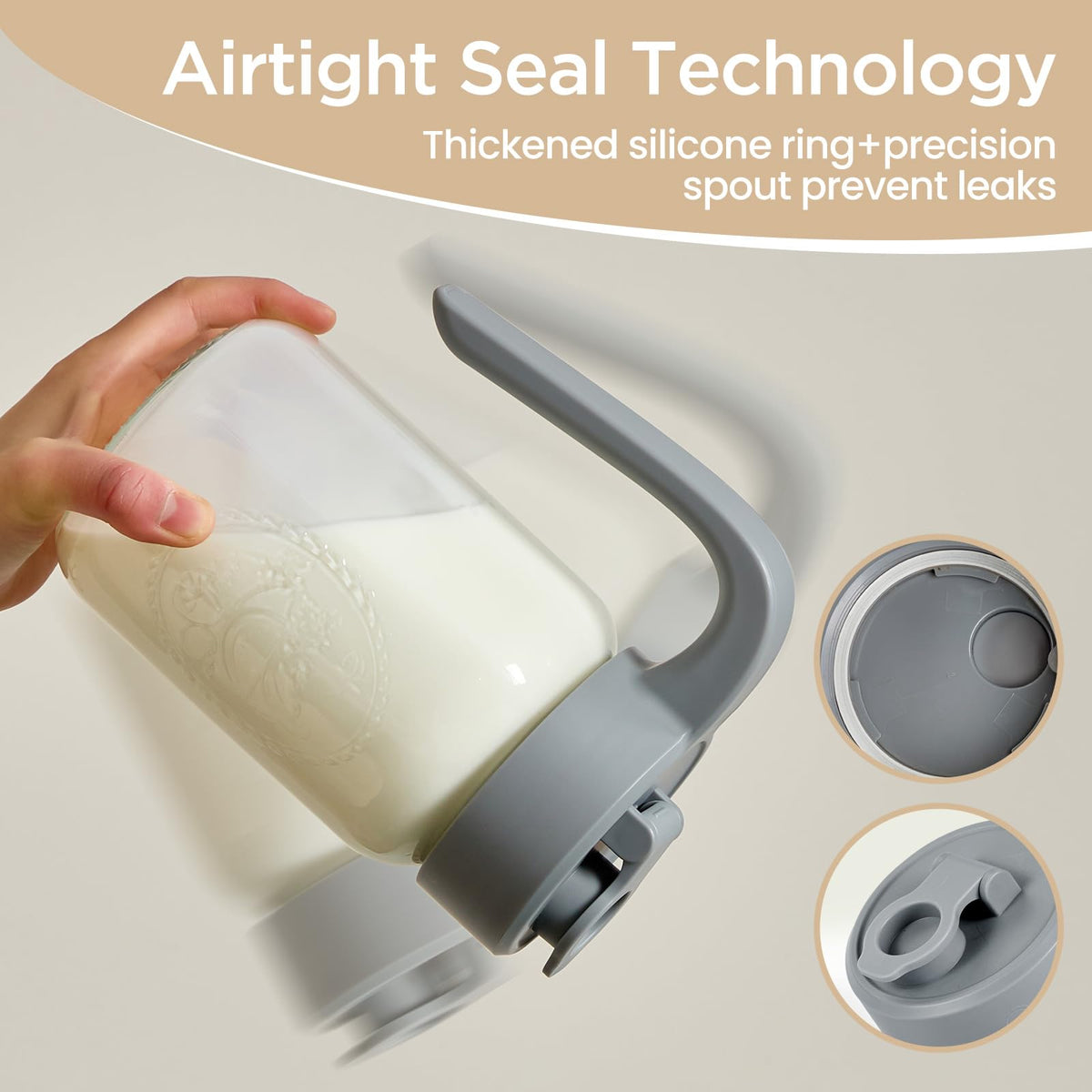 Spreccio ergonomic-handle pour angle enables one-handed pouring.