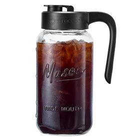 Spreccio Mason Jar Pitcher with airtight lid for leak-free storage and freshness.