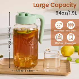 Spreccio Mason Jar Pitcher airtight seal prevents leaks during storage
