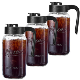 Spreccio mason jar pitcher with airtight seal keeping beverages fresh.