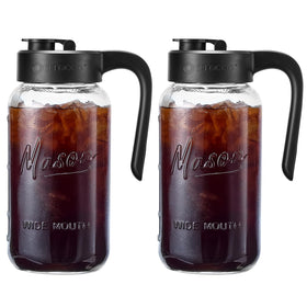 Spreccio Mason Jar Pitcher with lid seal for mess-free storage and freshness
