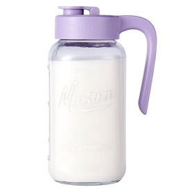 Spreccio Mason Jar Pitcher with lid for mess-free pouring and fridge storage.