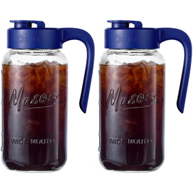 Spreccio Mason Jar Pitcher with lid for secure, mess-free pouring.