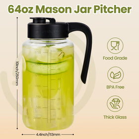 Spreccio pitcher showing ergonomic handle for easy pouring when full