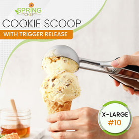 Spring Chef 18-8 stainless steel scoop showing rust-resistant design