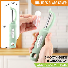 Spring Chef built-in blemish remover for precise skin prep.