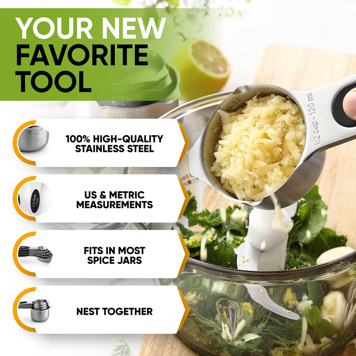 Spring Chef BPA-free measuring tools for safe kitchen use.