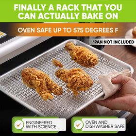 Spring Chef cooling rack ideal for broiling, baking, and roasting.