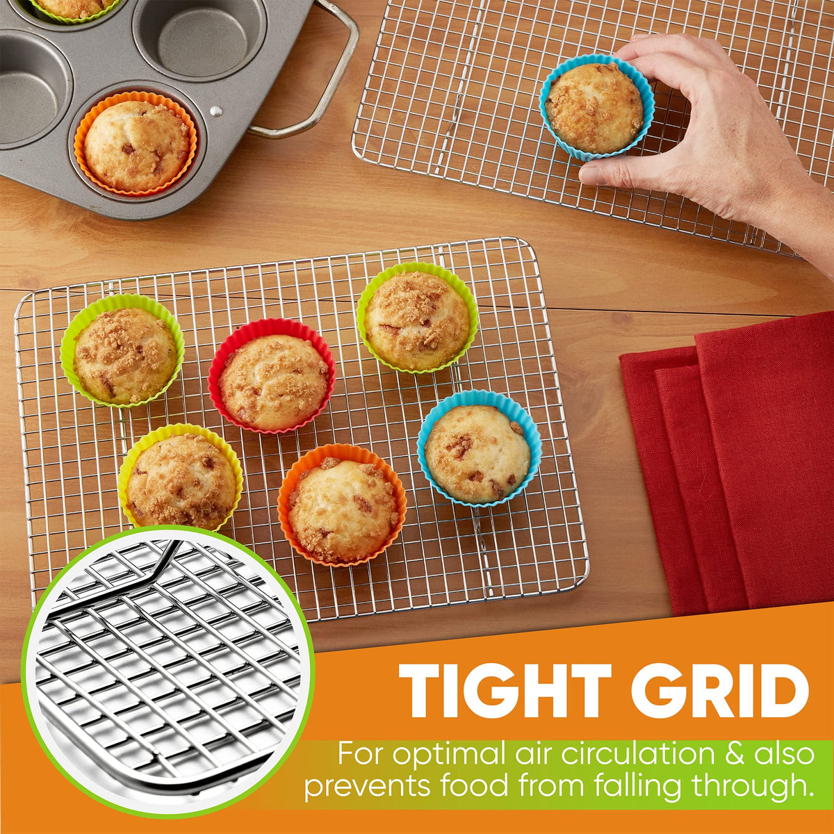 Spring Chef versatile rack for broil, bake, roast and decorate.
