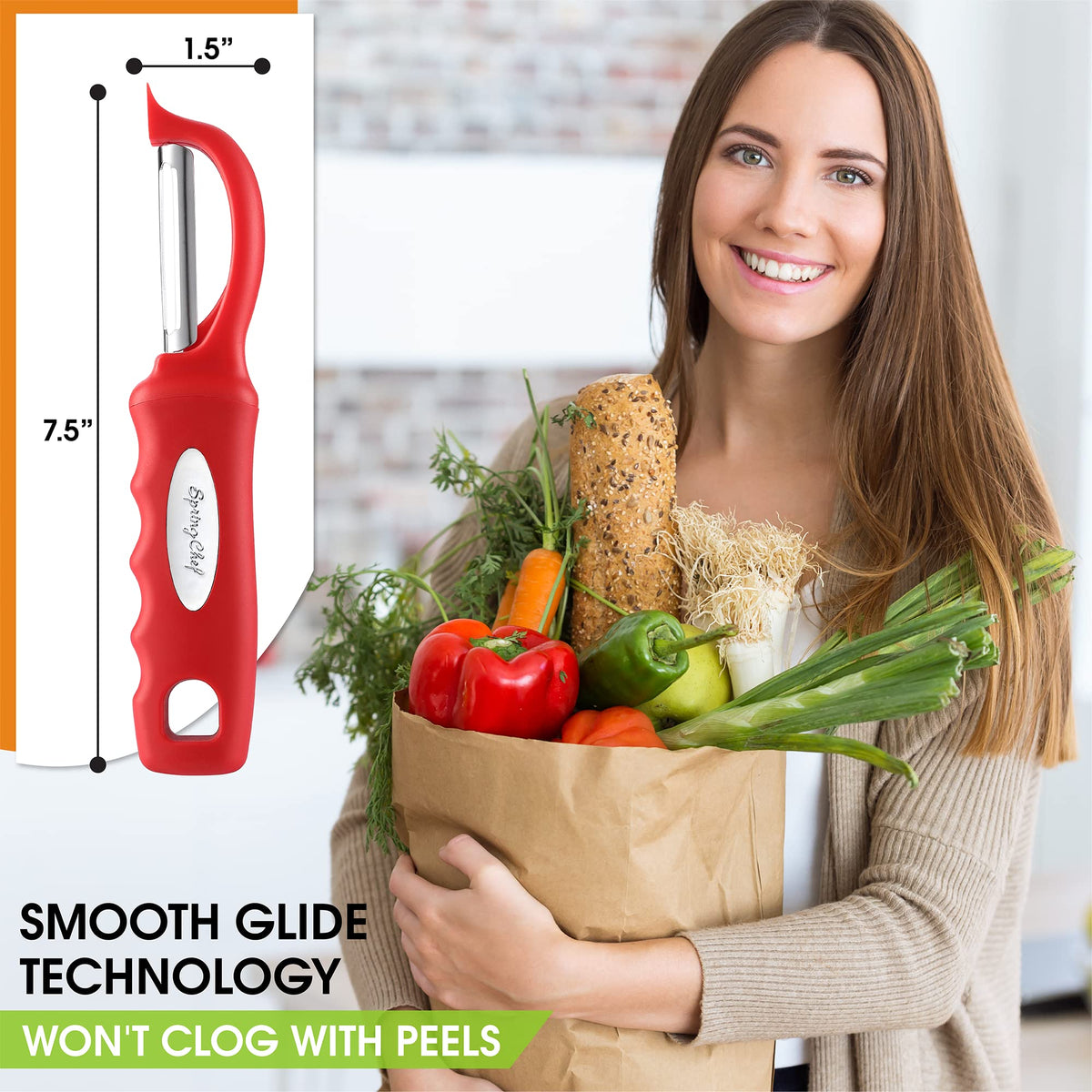 Spring Chef built-in blemish remover for easy surface prep.