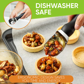 Spring Chef comfortable handle helps keep hands cool while scooping hard desserts.