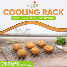 Spring Chef cooling rack oven-safe design up to 575F