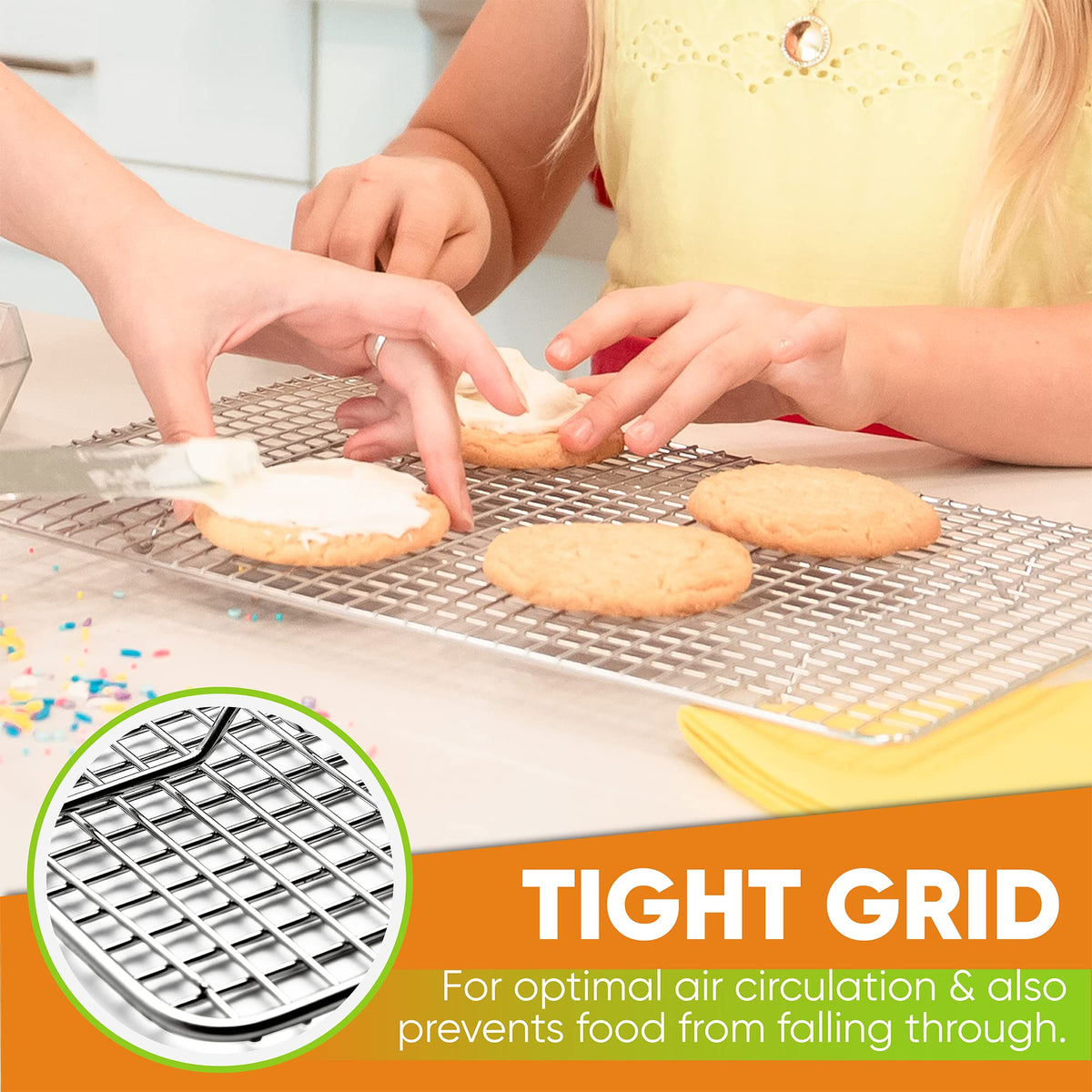 Spring Chef cooling rack heavy-gauge stainless steel durability
