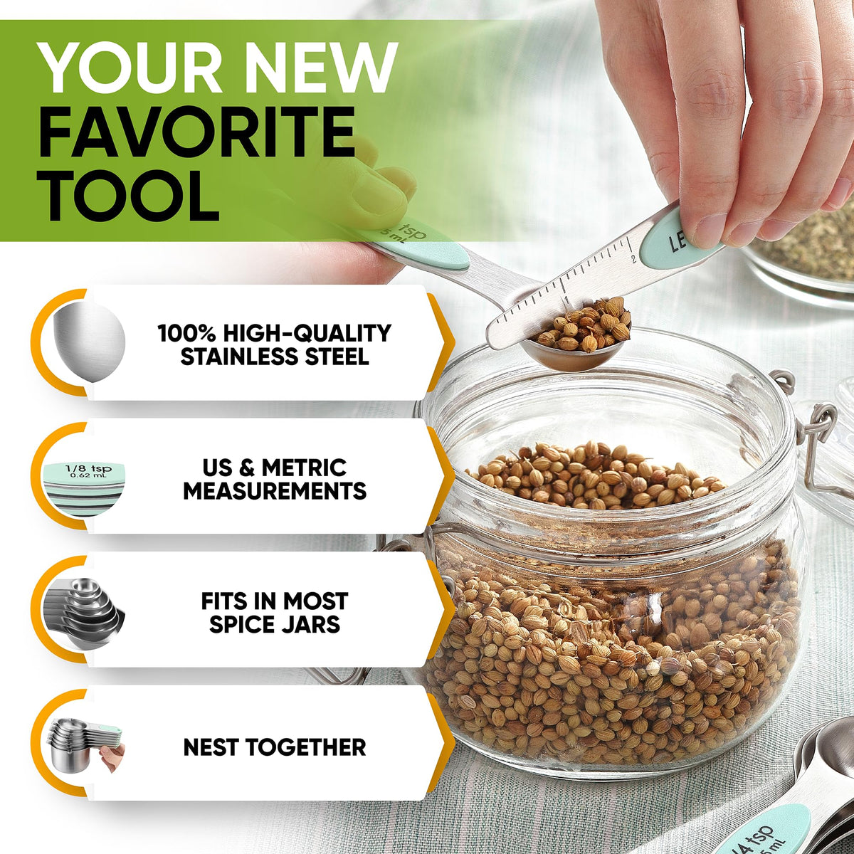Spring Chef cups have pour spouts for controlled liquids.