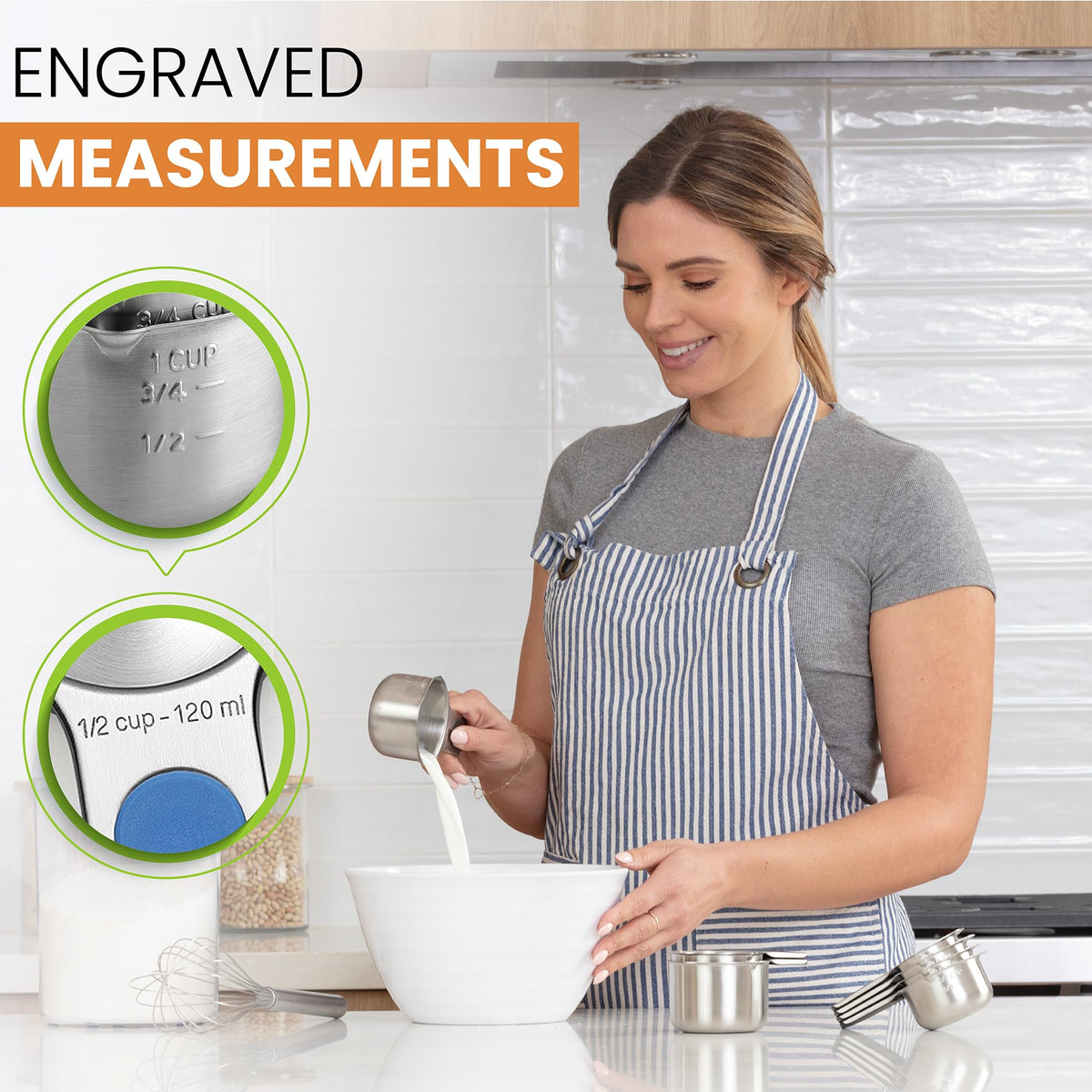 Spring Chef dishwasher-safe cups simplify cleanup after cooking.