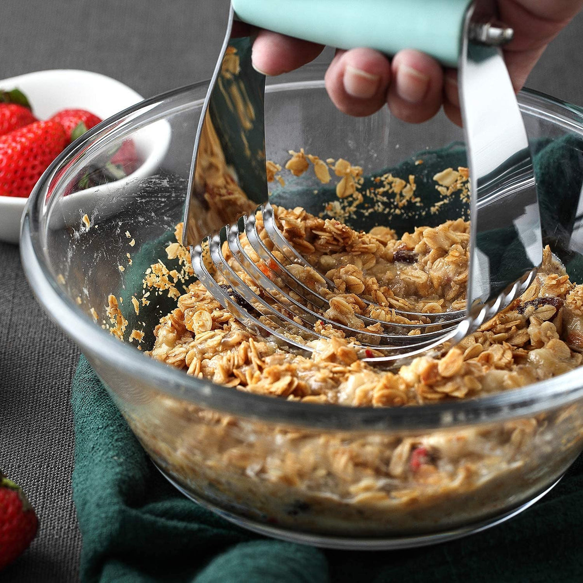 Spring Chef dishwasher-safe pastry blender for quick cleanup after baking.