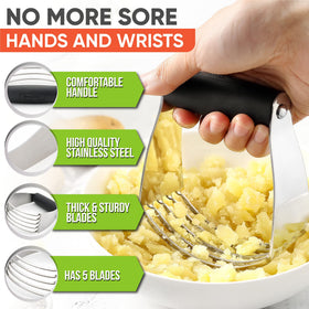 Spring Chef Dough Blender ergonomic soft-grip handle in use
