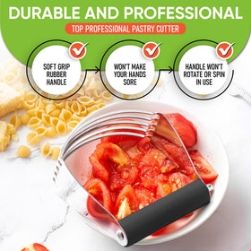 Spring Chef dough blender promotes uniform mixing for consistent pie crust and biscuits.