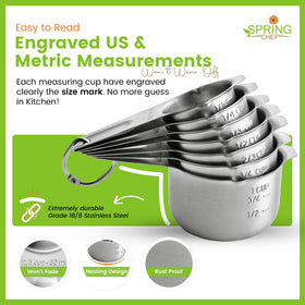 Spring Chef easy read markings showing US and metric units