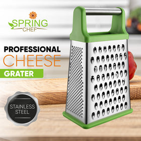 Spring Chef Green XL Box Grater Four‑Sided Design for versatile prep