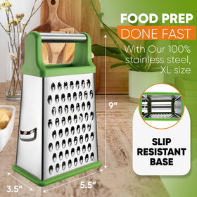 Spring Chef Green XL Dishwasher Safe grater for simple cleanup
