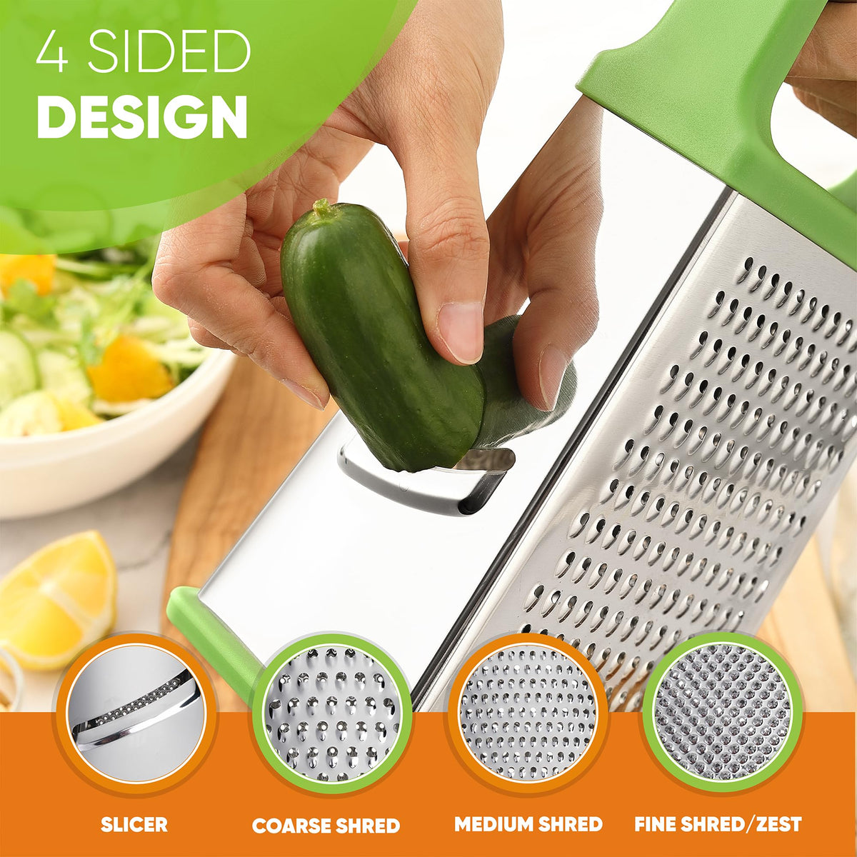 Spring Chef Green XL Wide Contoured Handle for comfortable grip