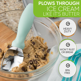 Spring Chef heavy-duty scoop removes melon seeds with precision.