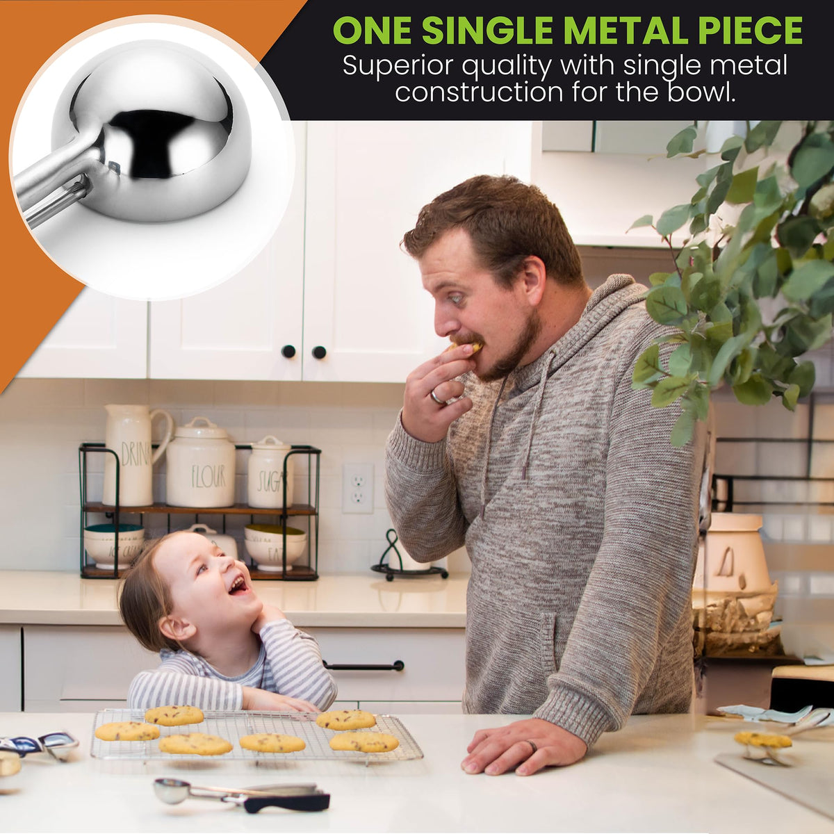 Spring Chef ice cream scoop delivering smooth, quick servings