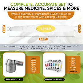 Spring Chef leveler included helps measure exact amounts the first time.