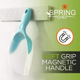 Spring Chef Aqua Sky scoop with translucent color for visible scooping.
