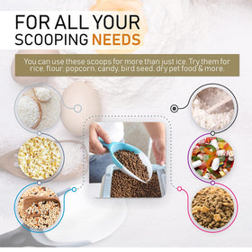 Spring Chef versatile scoop for ice, rice, flour, and snacks.