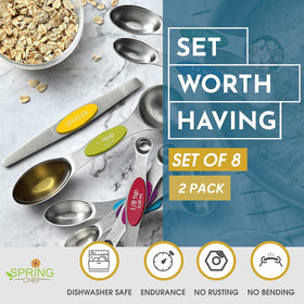 Spring Chef magnetic nesting spoons for compact organized storage