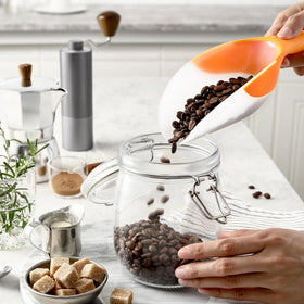 Spring Chef magnetic storage keeps the scoop within reach on metal surfaces.