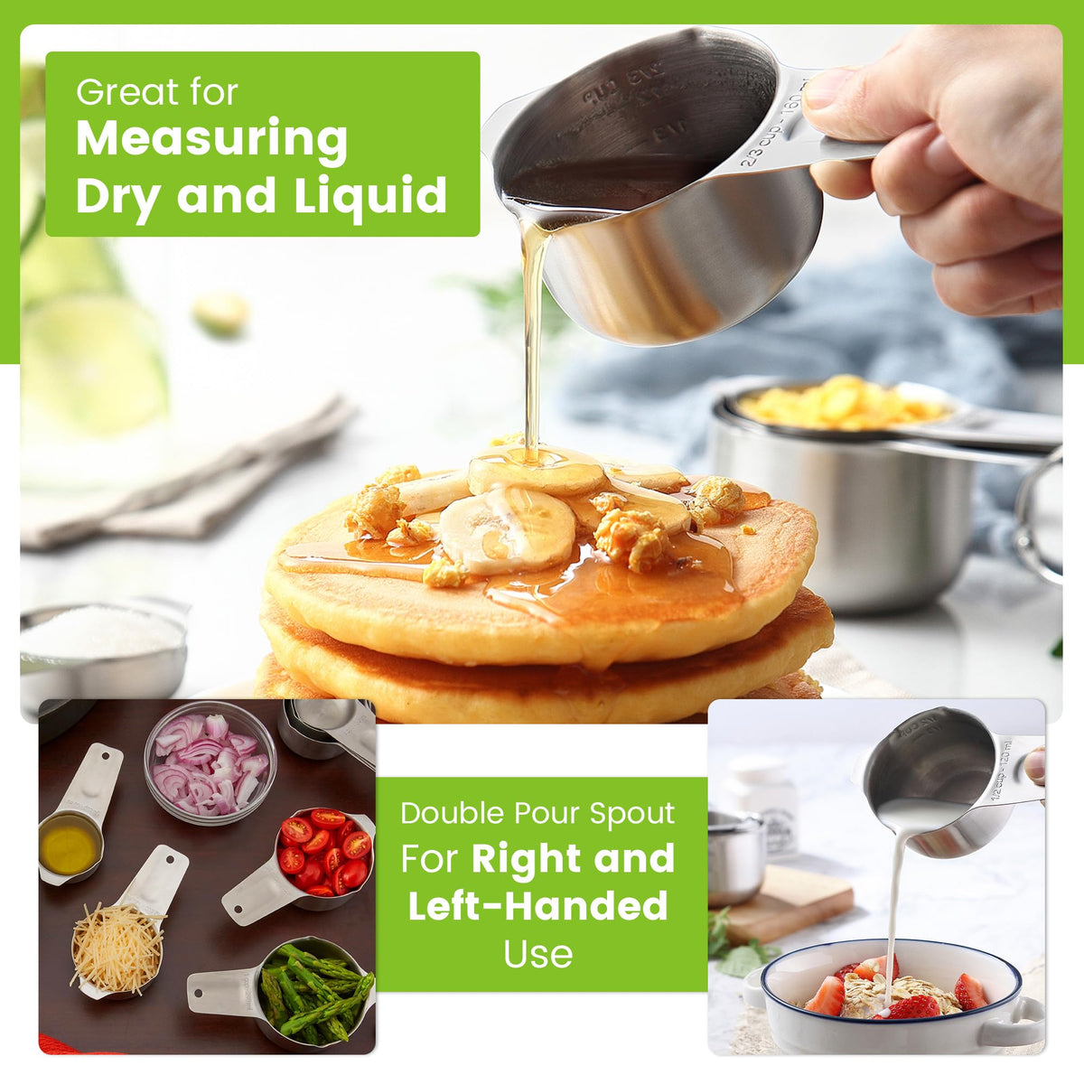 Spring Chef 1/8 to 1 cup sizes for many recipes