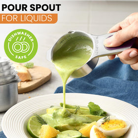 Spring Chef dishwasher-safe cups simplify cleanup after cooking.