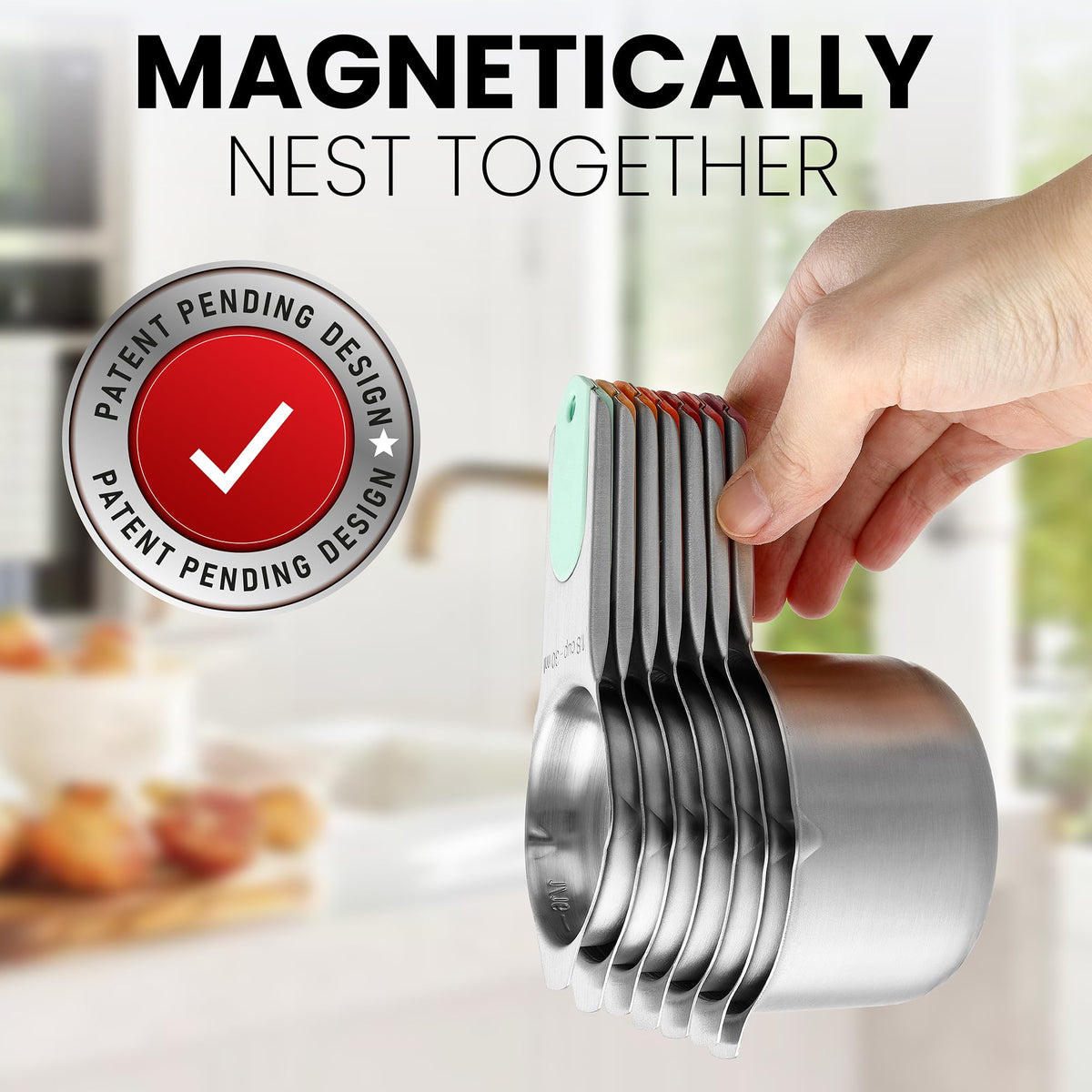 Spring Chef measuring cups with easy-pour spout for liquids.