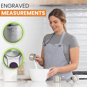 Spring Chef measuring cups with easy pour spout for precise pouring.