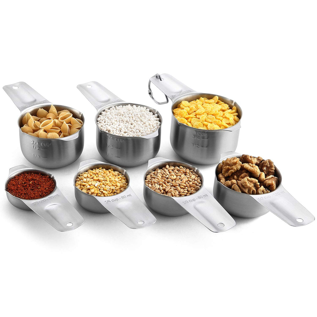 Spring Chef seven-cup set covers 1/8 to 1 cup sizes.