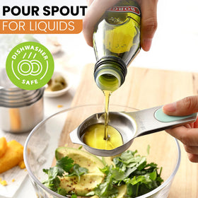 Seven-piece Spring Chef measuring cups set with common sizes.