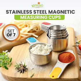 Spring Chef 1/8 to 1 cup sizes included for versatile measuring.