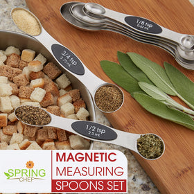Spring Chef nesting spoons stay organized in a slim drawer.