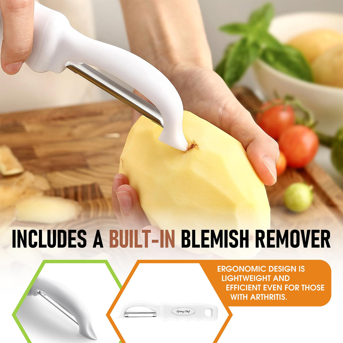 Spring Chef peeler dishwasher safe for easy cleanup