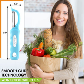 Spring Chef Premium Swivel Peeler blemish remover included for quick prep