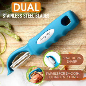 Spring Chef Premium Swivel Peeler blemish remover for precise prep
