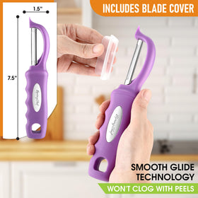 Built in blemish remover on Spring Chef peeler for quick surface prep
