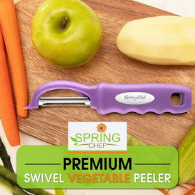 Lightweight ergonomic design reduces fatigue on Spring Chef peeler