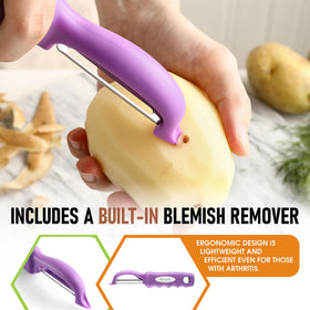 Peeler with hanging hole for convenient kitchen storage