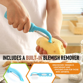 Spring Chef Premium Swivel Peeler skin-removing capability for minimal waste