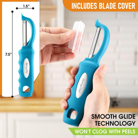 Spring Chef Premium Swivel Peeler swivel blades glide smoothly on fruits and vegetables